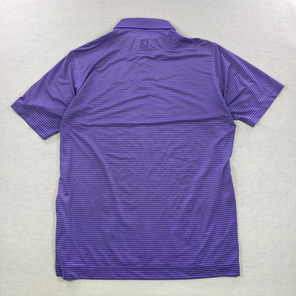 [Lot of 2] Mens FootJoy ProDry Golf Polo Shirt Purple Red White Striped Size L - Picture 7 of 16
